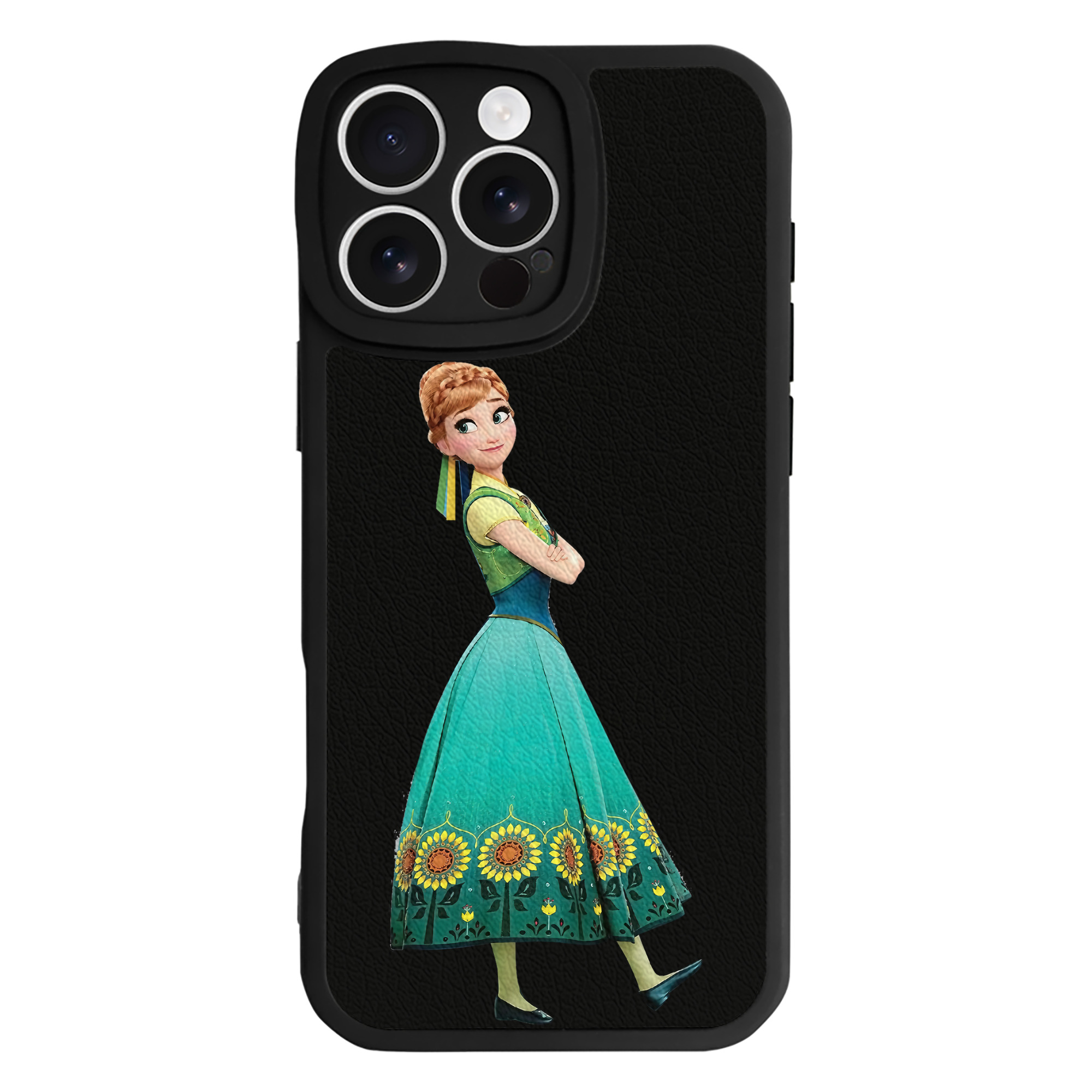 （画像用） アナと雪の女王 アンナ エルサ Frozen Anna Elsa 【iPhone 16シリーズ対応】シリコンスマホケース（レザー調） 材質：シリコン